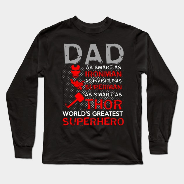 dad superhero Long Sleeve T-Shirt by FUNNY LIFE